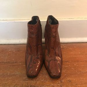 Vintage Snakeskin Booties
